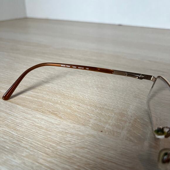 NWOT Versace Mod.1066 1053 Eyeglasses Brown Silver Half Rim Frames 50-18-135 - Picture 4 of 9